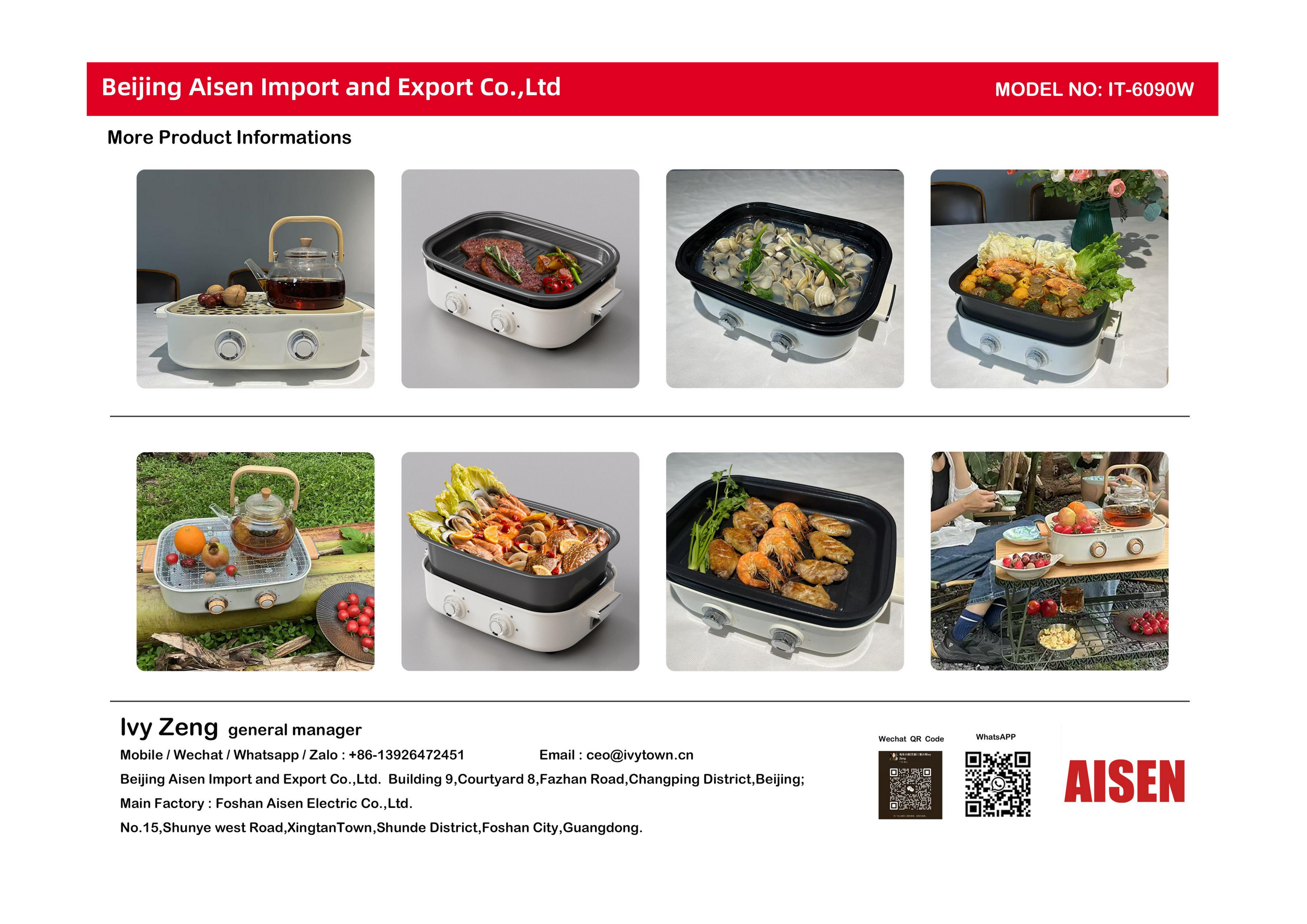 AISEN COMPANY Multi-Functional Stove For Tea Brewing & Heating IT-6090W