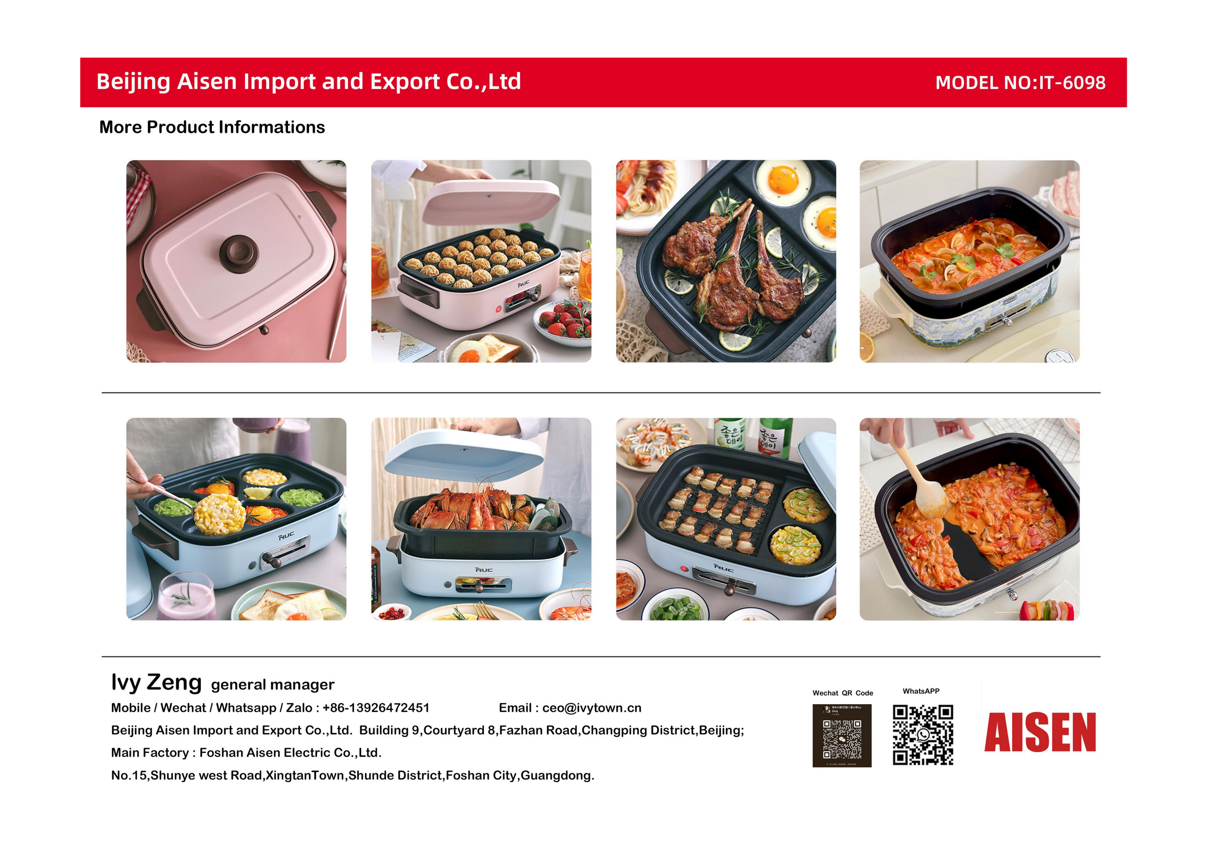 AISEN COMPANY Multi-Functional Cooking Pot IT-6098